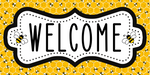 Welcome Bee Sign, DCO-102918-1, Sign For Wreath, 6x12 wood Sign
