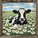 Cow Sign, Animal Sign, DCO-102944, Sign For Wreath, 10" Metal Sign