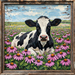 Cow Sign, Animal Sign, DCO-102945, Sign For Wreath, 10" Metal Sign