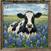 Cow Sign, Animal Sign, DCO-102947, Sign For Wreath, 10" Metal Sign
