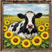 Cow Sign, Animal Sign, DCO-102954, Sign For Wreath, 10" Metal Sign