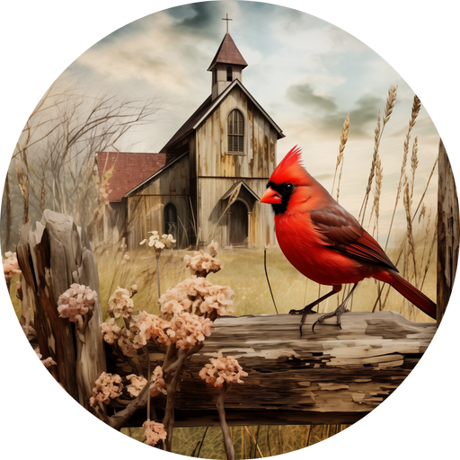 Cardinal Sign, DCO-102955-D, Sign For Wreath, 10" Wood Sign - DecoExchange®