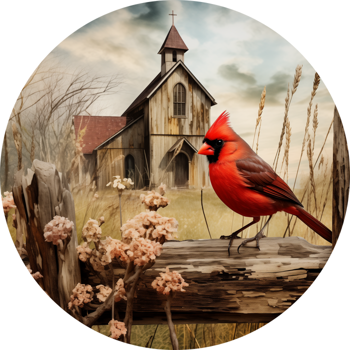 Cardinal Sign, DCO-102955-D, Sign For Wreath, 10" Wood Sign - DecoExchange®