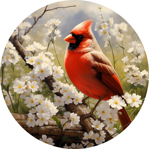 Cardinal Sign, DCO-102956-D, Sign For Wreath, 10" Wood Sign - DecoExchange®