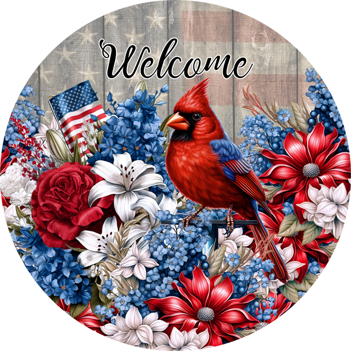 Cardinal Sign, DCO-102958-D, Sign For Wreath, 10" Wood Sign - DecoExchange®