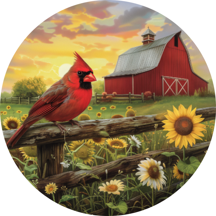 Cardinal Sign, DCO-102960-D, Sign For Wreath, 10" Wood Sign - DecoExchange®