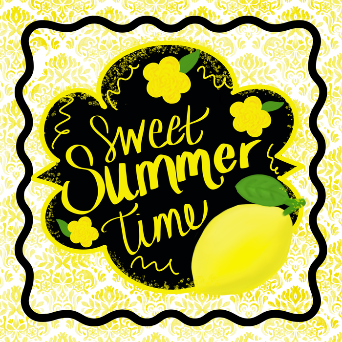 Summer Sign, Lemon Sign, DCO-102980, Sign For Wreath, 10" Metal Sign