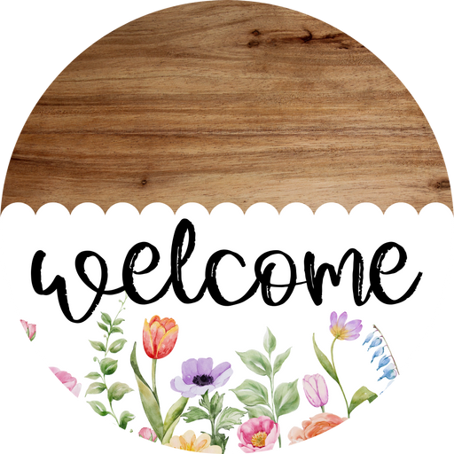 Summer Sign, Flower Sign, DCO-102983-DH, Sign For Door, 18" Door Hanger