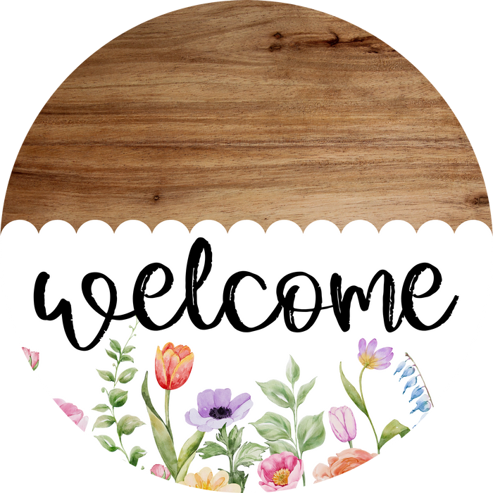 Summer Sign, Flower Sign, DCO-102983-DH, Sign For Door, 18" Door Hanger
