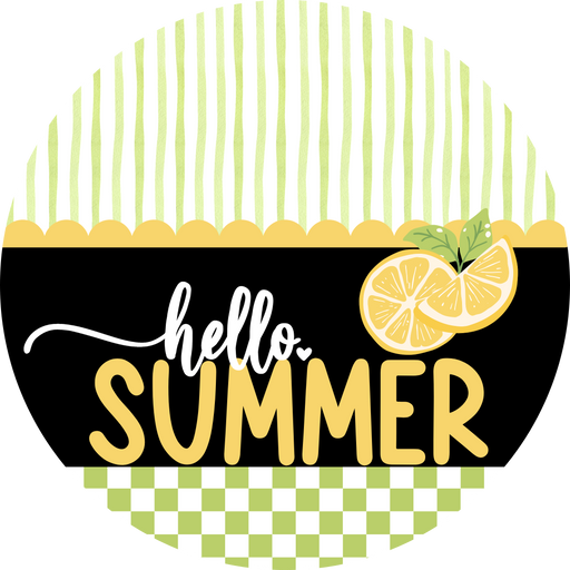Summer Sign, Lemon Sign, DCO-102988-DH, Sign For Door, 18" Door Hanger