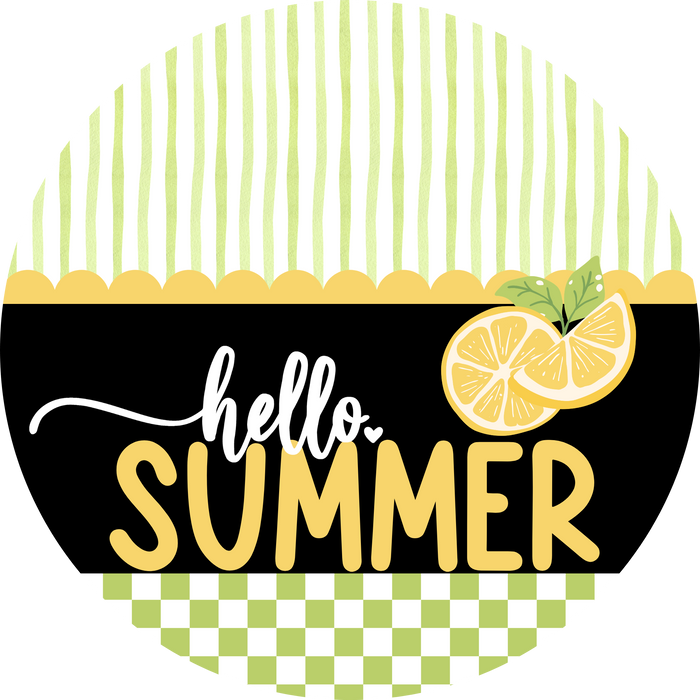 Summer Sign, Lemon Sign, DCO-102988-DH, Sign For Door, 18" Door Hanger