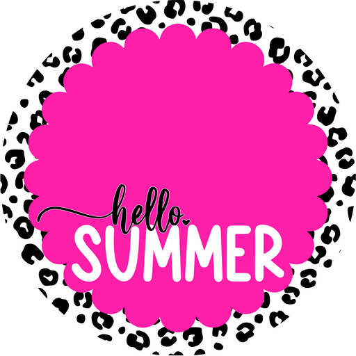 Summer Sign, Hello Sign, DCO-102989-DH, Sign For Door, 18" Door Hanger