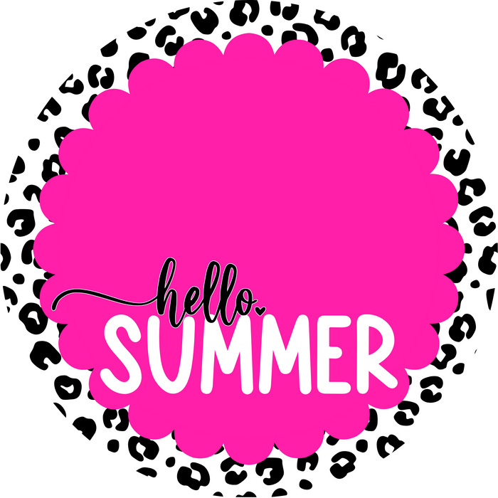 Summer Sign, Hello Sign, DCO-102989-DH, Sign For Door, 18" Door Hanger