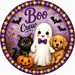 Boo Crew, Halloween Sign, DCO-103008-DH, Sign For Wreath, 18" Door Hanger