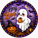 Hey Boo, Halloween Sign, DCO-103011-DH, Sign For Wreath, 18" Door Hanger