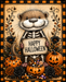 Happy Halloween, Otter Sign, DCO-103027, Sign For Wreath, 8x10" Metal Sign