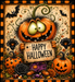 Happy Halloween, Pumpkin Sign, DCO-103028, Sign For Wreath, 8x10" Metal Sign