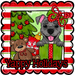 Pit Bull Wreath Sign, Yappy Holidays Dog Sign, 12" Wreath Sign, DCO-W-00130