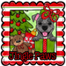 Pit Bull Wreath Sign, Jingle Paws Dog Sign, 12" Wreath Sign, DCO-W-00132