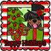 Rottweiler Wreath Sign, Yappy Holidays Dog Sign, 12" Wreath Sign, DCO-W-00136