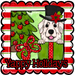 Great Pyrenees Wreath Sign, Yappy Holidays Dog Sign, 22" Door Hanger, DCO-W-00148-DH