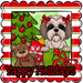 Shih Tzu Wreath Sign, Yappy Holidays Dog Sign, 22" door hanger, DCO-W-00162-DH