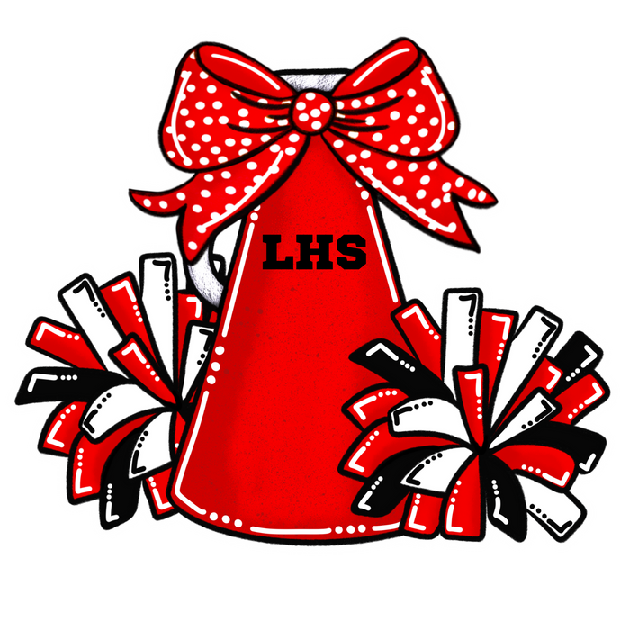 Cardinal Door Hanger, Cheer Door Hanger, wood sign, DCO-W-01183-DH, 22" Door Hanger