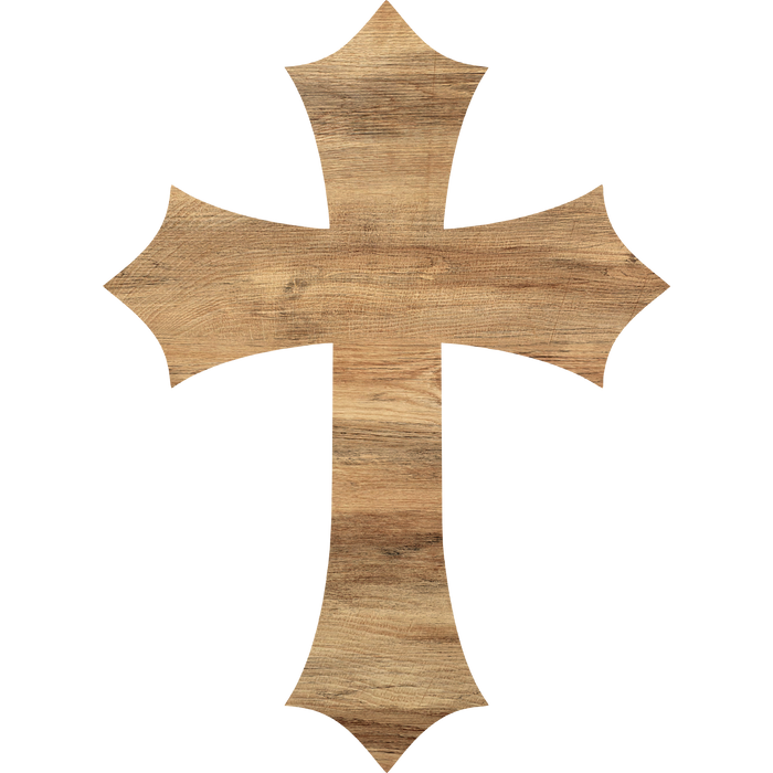 Cross Wreath Sign, Religious Sign, DCO-W-1216, 14in Wood Door Hanger