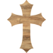 Cross Wreath Sign, Religious Sign, DCO-W-1216, 14in Wood Door Hanger