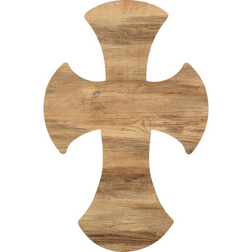 Cross Door Hanger, Religious Sign, DCO-W-1217-DH, 22in Wood Door Hanger, Has Bow Holes - DecoExchange®