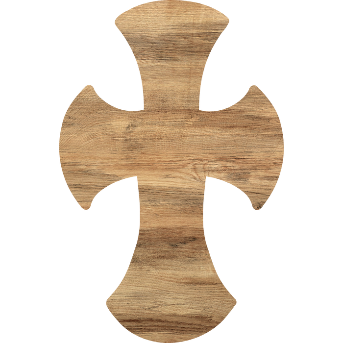 Cross Door Hanger, Religious Sign, DCO-W-1217-DH, 22in Wood Door Hanger, Has Bow Holes - DecoExchange®