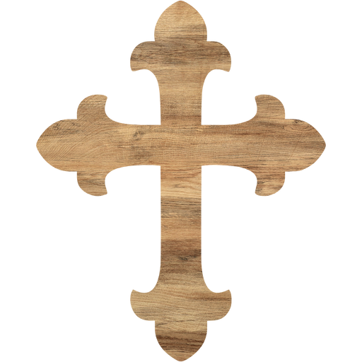 Cross Door Hanger, Religious Sign, DCO-W-1219-DH, 22in Wood Door Hanger, Has Bow Holes - DecoExchange®
