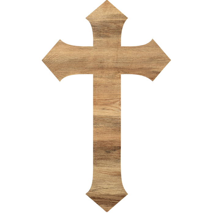 Cross Wreath Sign, Religious Sign, DCO-W-1221, 14in Wood Door Hanger