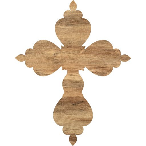 Cross Wreath Sign, Religious Sign, DCO-W-1223, 14in Wood Door Hanger