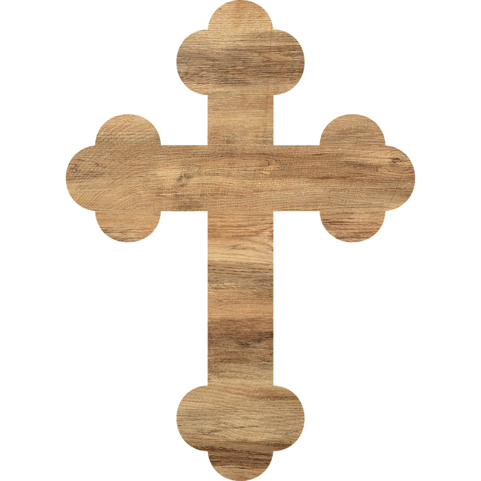 Cross Wreath Sign, Religious Sign, DCO-W-1224, 14in Wood Door Hanger