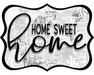 Home Sweet Home Sign, DCO-W-1332, Sign For Wreath, 14in Wreath Sign