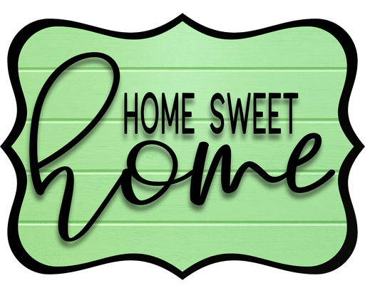 Home Sweet Home Sign, DCO-W-1334, Sign For Wreath, 14in Wreath Sign