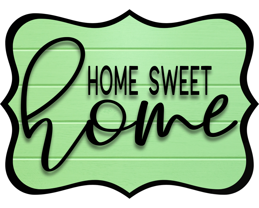Home Sweet Home Sign, DCO-W-1334, Sign For Wreath, 14in Wreath Sign