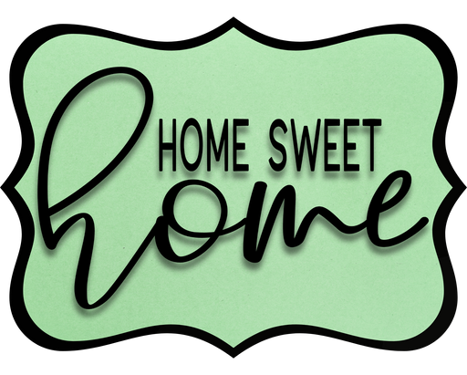 Home Sweet Home Sign, DCO-W-1335, Sign For Wreath, 14in Wreath Sign
