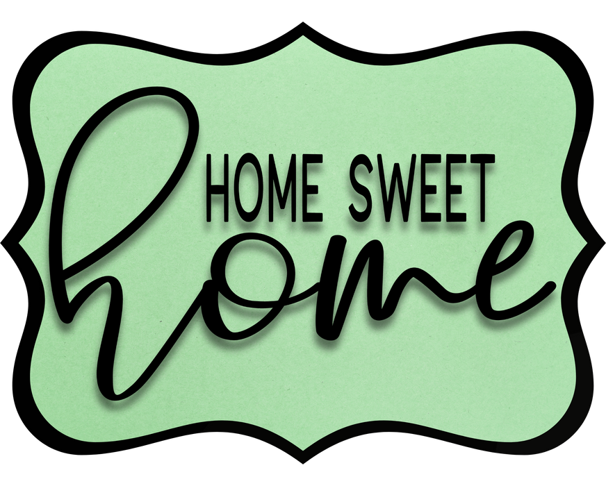 Home Sweet Home Sign, DCO-W-1335, Sign For Wreath, 14in Wreath Sign