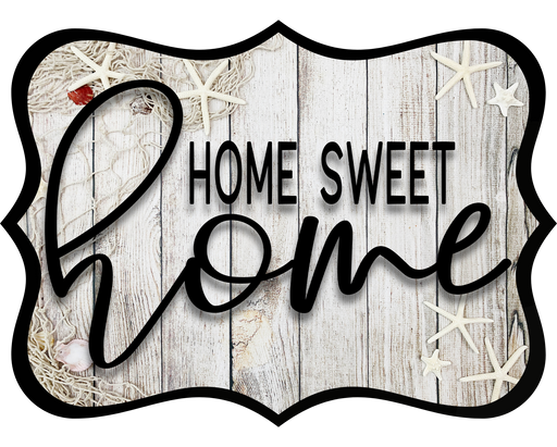 Home Sweet Home Sign, DCO-W-1336, Sign For Wreath, 14in Wreath Sign