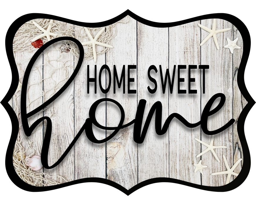 Home Sweet Home Sign, DCO-W-1336, Sign For Wreath, 14in Wreath Sign