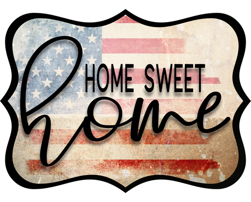 Home Sweet Home Sign, DCO-W-1337, Sign For Wreath, 14in Wreath Sign