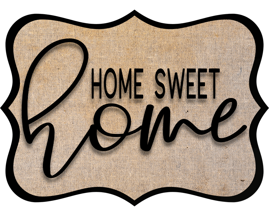 Home Sweet Home Sign, DCO-W-1338, Sign For Wreath, 14in Wreath Sign