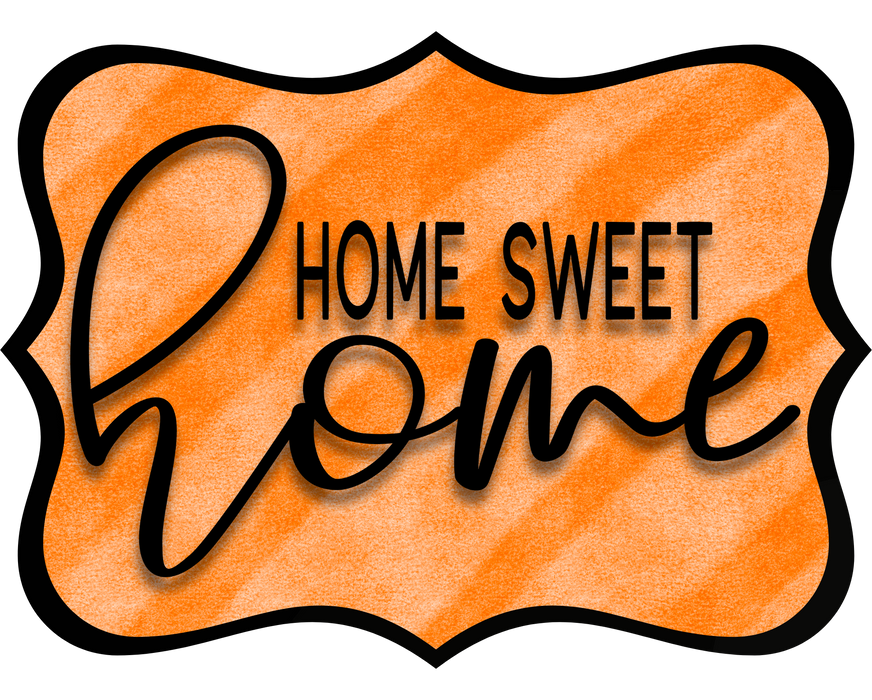 Home Sweet Home Sign, DCO-W-1339, Sign For Wreath, 14in Wreath Sign