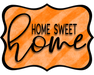 Home Sweet Home Sign, DCO-W-1339, Sign For Wreath, 14in Wreath Sign