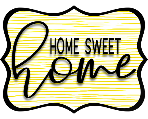 Home Sweet Home Sign, DCO-W-1340, Sign For Wreath, 14in Wreath Sign