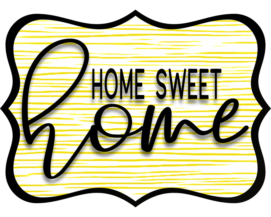 Home Sweet Home Sign, DCO-W-1340, Sign For Wreath, 14in Wreath Sign