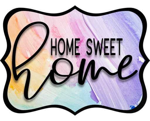 Home Sweet Home Sign, DCO-W-1341, Sign For Wreath, 14in Wreath Sign