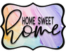 Home Sweet Home Sign, DCO-W-1341, Sign For Wreath, 14in Wreath Sign